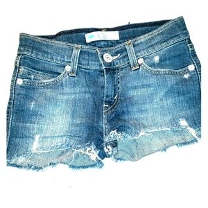 Levi's cutoff distressed short shorts 25